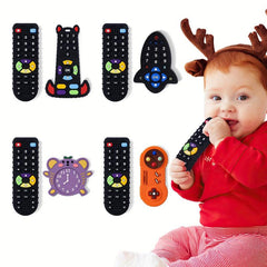 2pcs TV Remote Control Shaped Teething Toy Baby Teethers