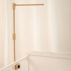 Sturdy Wooden Crib Bell Bracket with Rectangular Base