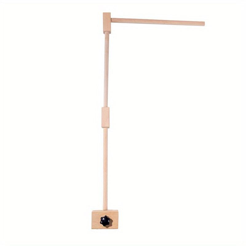 Sturdy Wooden Crib Bell Bracket with Rectangular Base