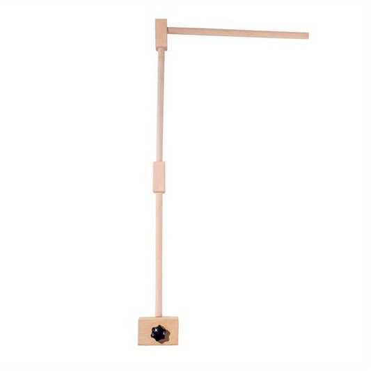 Sturdy Wooden Crib Bell Bracket with Rectangular Base