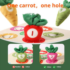 Cognitive Matching Numbers Plush Carrot Toy for 0-3 Year Olds