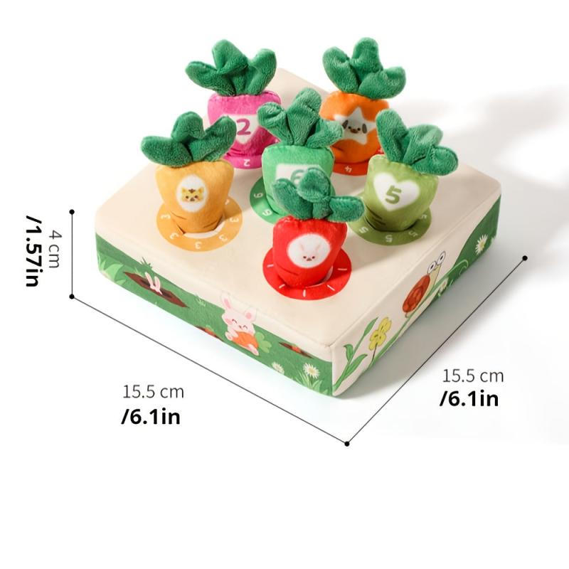 Cognitive Matching Numbers Plush Carrot Toy for 0-3 Year Olds