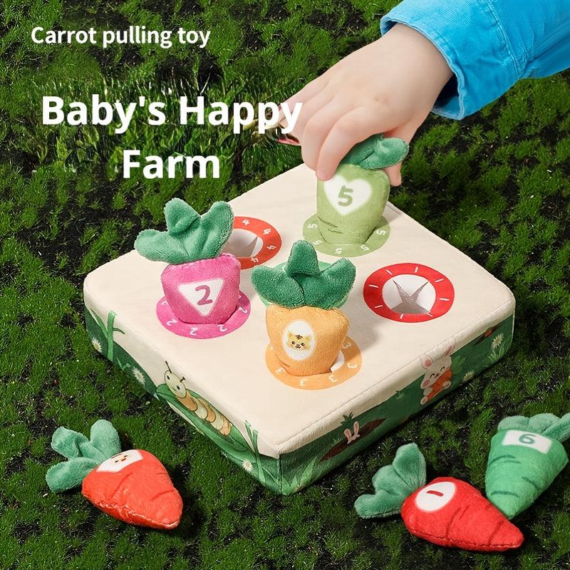Cognitive Matching Numbers Plush Carrot Toy for 0-3 Year Olds