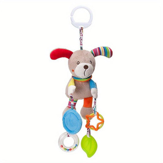 Newborn Puppy Bed Bell Early Education Toy for 0-12 Months