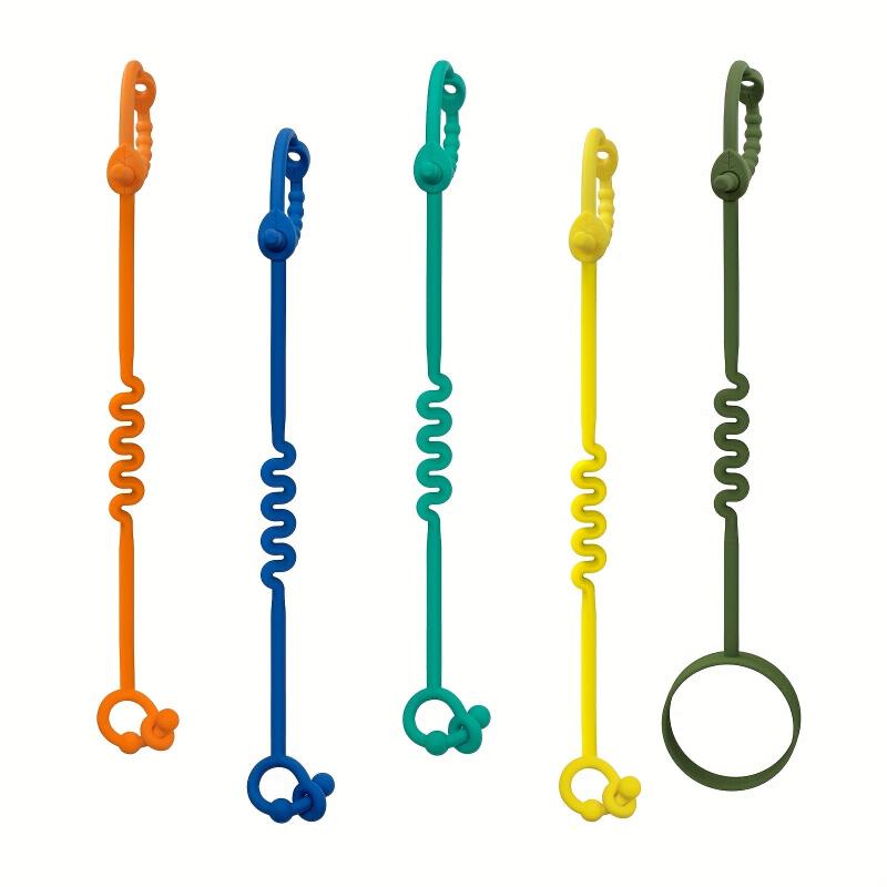3pcs Toy Safety Straps Silicone Pacifier Clips