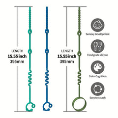 3pcs Toy Safety Straps Silicone Pacifier Clips