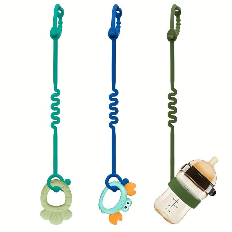 3pcs Toy Safety Straps Silicone Pacifier Clips
