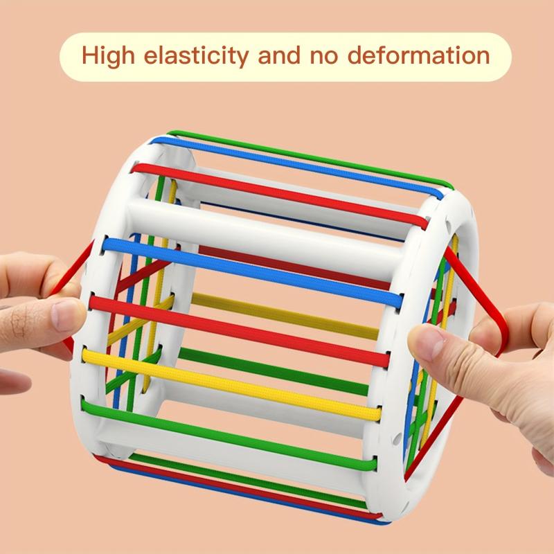 Montessori Shape Sorter Toy Pull String Sensory Cube