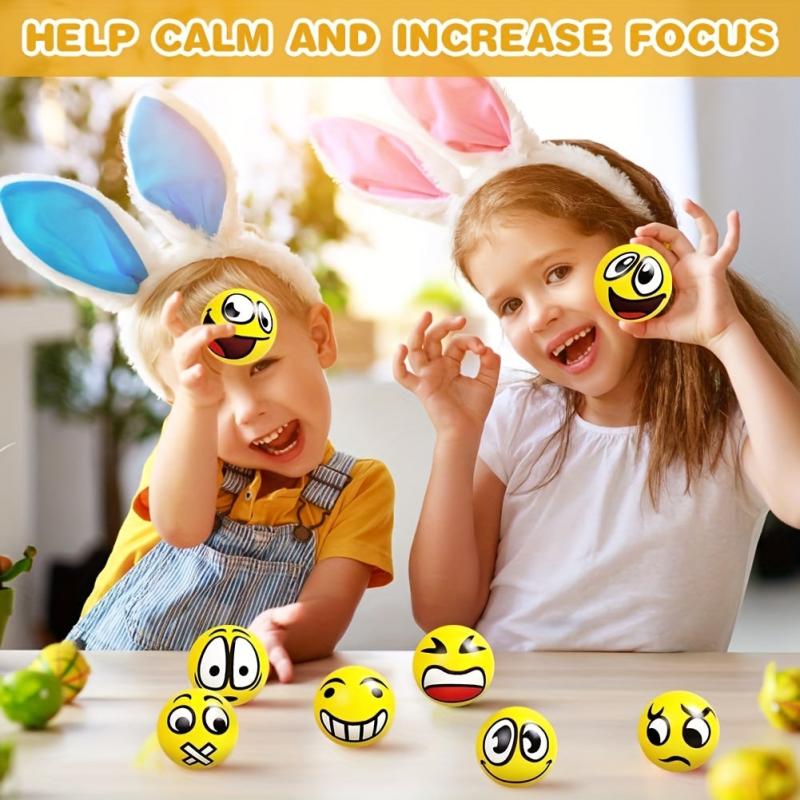 Random Face Stress Ball 6 35cm Squeeze Tension Relief Fidget Toy