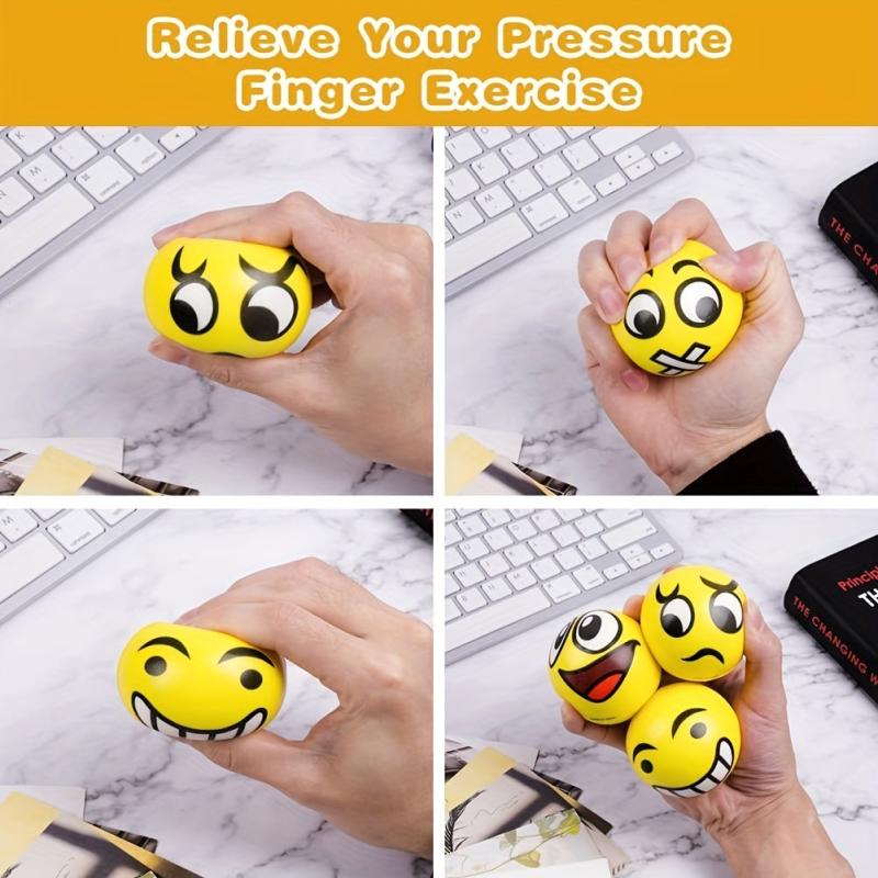 Random Face Stress Ball 6 35cm Squeeze Tension Relief Fidget Toy