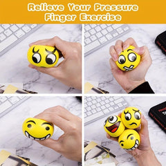 Random Face Stress Ball 6 35cm Squeeze Tension Relief Fidget Toy