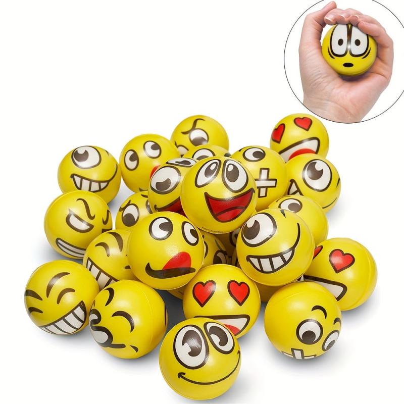 Random Face Stress Ball 6 35cm Squeeze Tension Relief Fidget Toy