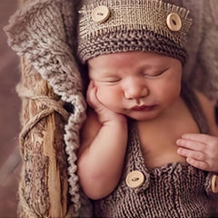 Newborn Boys Crochet Outfit for Photo Shoots