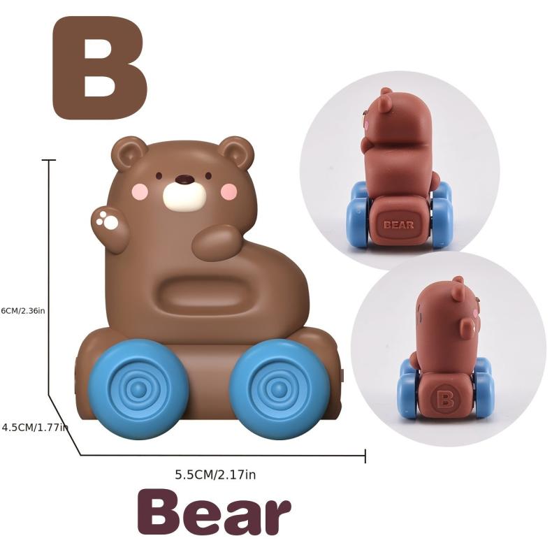 Educational Soft Rubber Toy Cars for Kids - Perfect Birthday Gift