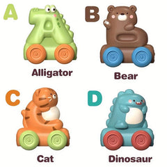 Educational Soft Rubber Toy Cars for Kids - Perfect Birthday Gift