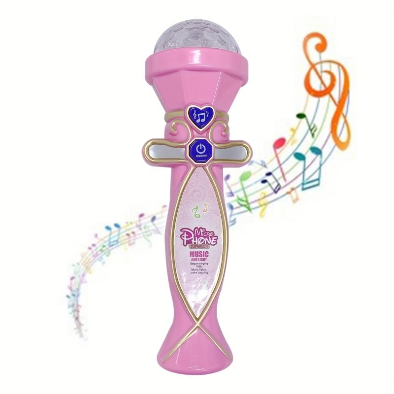 Kids Handheld Microphone with Colorful Lights - Gift for Girls