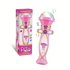 Kids Handheld Microphone with Colorful Lights - Gift for Girls