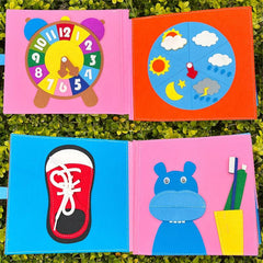 Washable Toddlers Busy Board 3D Baby Story Cloth Book Learning Education