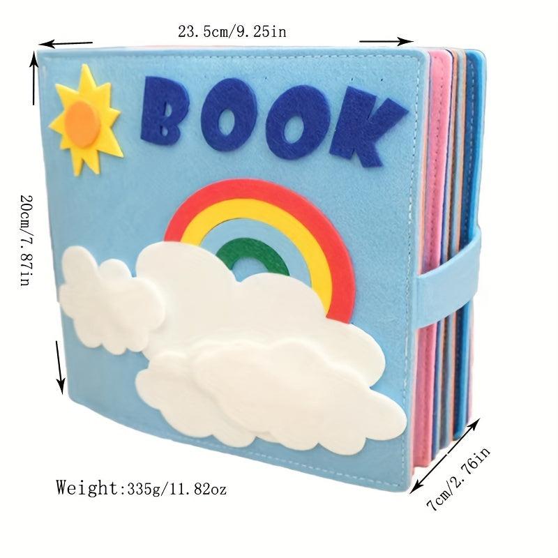 Washable Toddlers Busy Board 3D Baby Story Cloth Book Learning Education