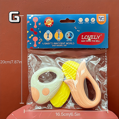 Baby Rattle Teething Toys 0-12 Months 2-Pack