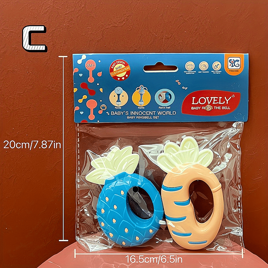 Baby Rattle Teething Toys 0-12 Months 2-Pack