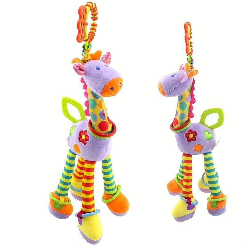Cute Giraffe Baby Toy for 0-1 Year Olds Plush Comfort Safety Bell Rattle