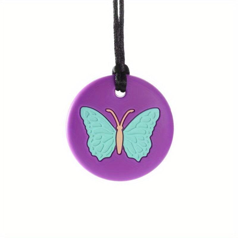 Butterfly Silicone Chew Pendant Teething Sensory Necklace