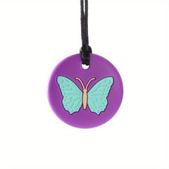 Butterfly Silicone Chew Pendant Teething Sensory Necklace