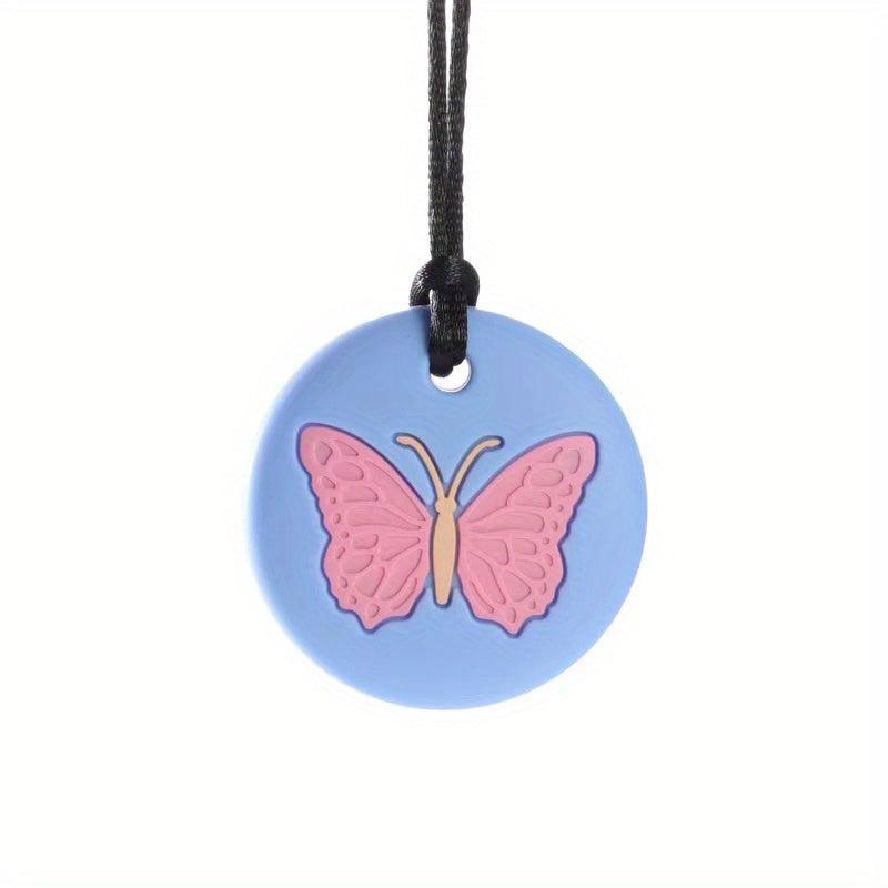Butterfly Silicone Chew Pendant Teething Sensory Necklace