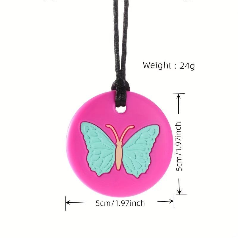 Butterfly Silicone Chew Pendant Teething Sensory Necklace