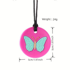 Butterfly Silicone Chew Pendant Teething Sensory Necklace