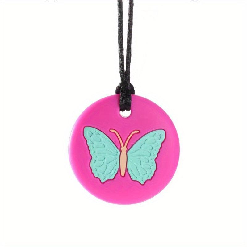 Butterfly Silicone Chew Pendant Teething Sensory Necklace