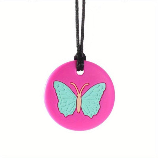 Butterfly Silicone Chew Pendant Teething Sensory Necklace