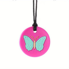 Butterfly Silicone Chew Pendant Teething Sensory Necklace