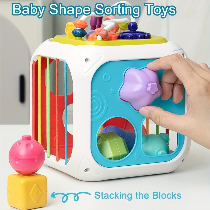 Activity Cube Baby Toys 6 12 18 Months Pull String Shape Sorter Xylophone