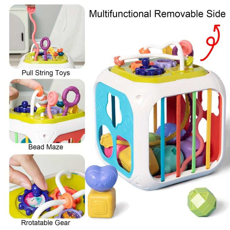Activity Cube Baby Toys 6 12 18 Months Pull String Shape Sorter Xylophone