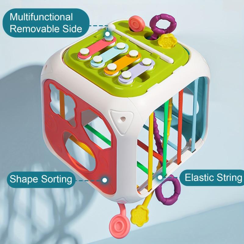 Activity Cube Baby Toys 6 12 18 Months Pull String Shape Sorter Xylophone