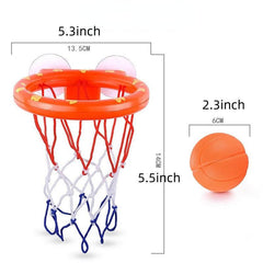 Baby Shower Bath Toy Set Basketball Hoop & Balls Boys Summer Playset