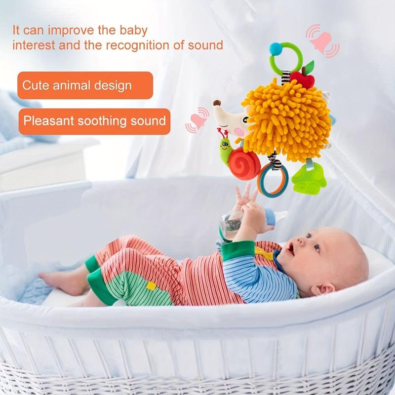 Baby Car Stroller Rattle Toy Hanging Stuffed Animal Plush Ring