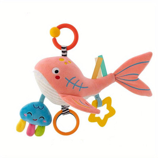 Baby Car Stroller Rattle Toy Hanging Stuffed Animal Plush Ring