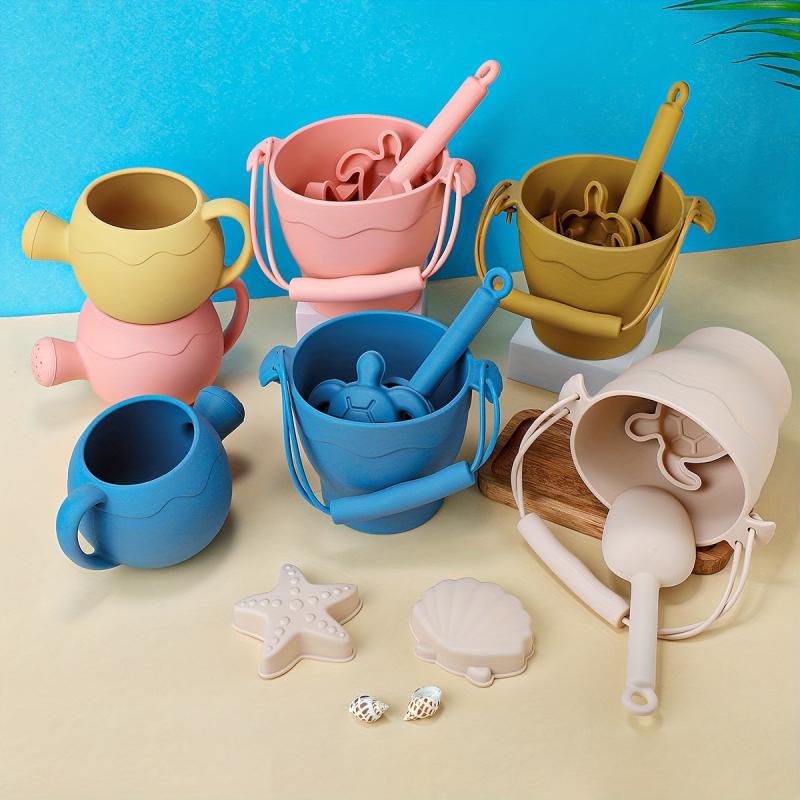 Eco Friendly Kids Beach Toy Set - Spray Bottle, Sand Bucket, Shovel & More
