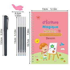 3D Groove French Arabic Calligraphy Copybook for Kids