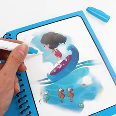 4pcs Magic Painting Books & Pen Set for Kids Reusable Drawing Book