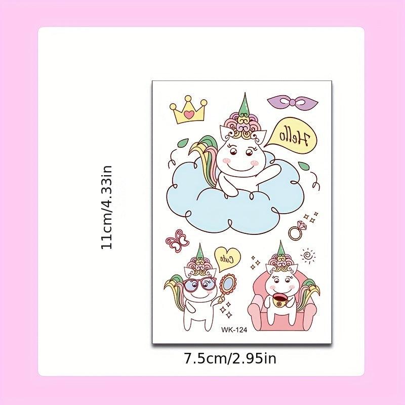 10pcs Animal Pattern Temporary Tattoos for Kids' Toys Cups Glasses