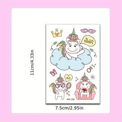 10pcs Animal Pattern Temporary Tattoos for Kids' Toys Cups Glasses