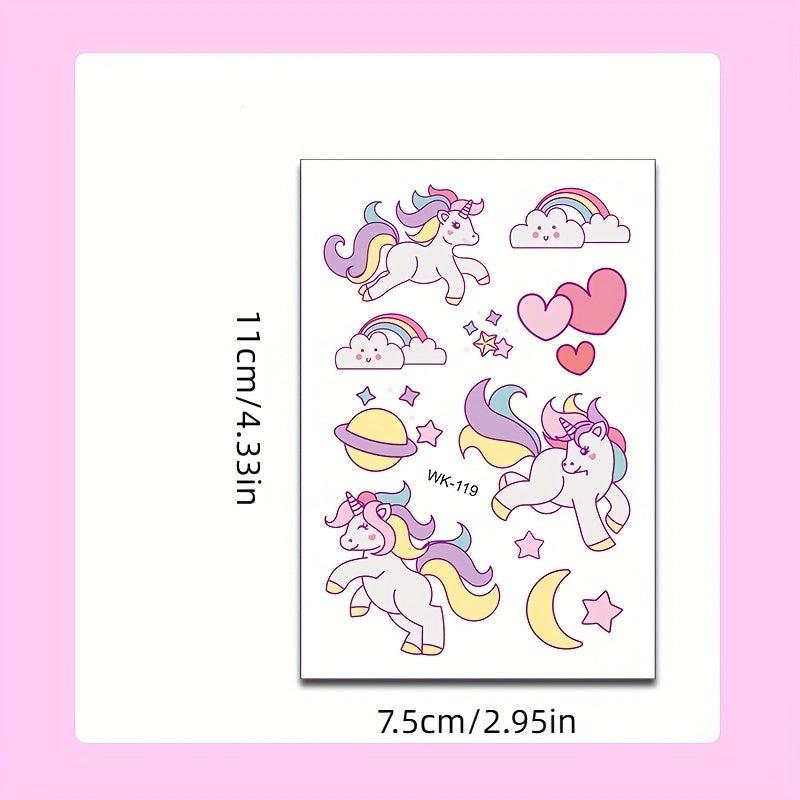10pcs Animal Pattern Temporary Tattoos for Kids' Toys Cups Glasses
