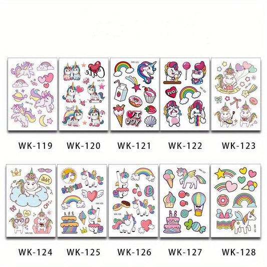 10pcs Animal Pattern Temporary Tattoos for Kids' Toys Cups Glasses