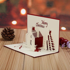 3D Stereo Christmas Greeting Card - Send Blessings to Loved Ones