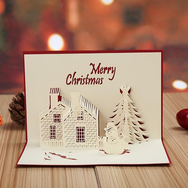 3D Stereo Christmas Greeting Card - Send Blessings to Loved Ones