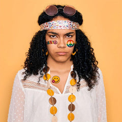 Hippie Waterproof Tattoo Stickers - Temporary Tattoos for Adults and Children